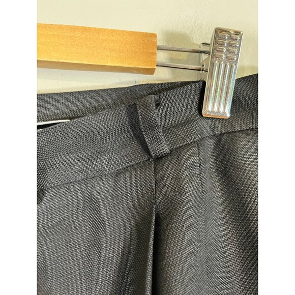 Talbots Irish Linen Neutral Pant Black 14P Classic Chic Work Wear Preppy Office - Picture 5 of 10